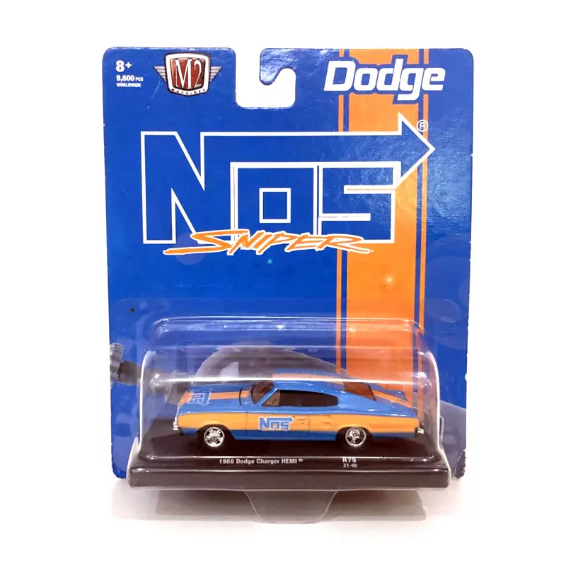 

M2 1/64 Scale Die-Cast Car Toys 1966 Dodge CHARGER HEMI Diecast Metal Vehicle Model Toy For Boys Kids Collection Gift Friends
