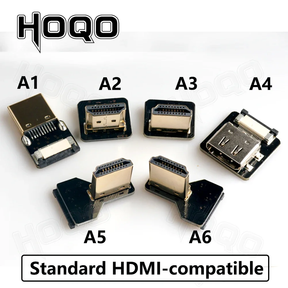 Фото Гибкий плоский кабель Ribbon FPV HDMI Connector для Raspberry Pi 4, Micro HDMI на HDMI/Mini HDMI (гнездо), 90 градусов, FFC, 20 контактов. №4