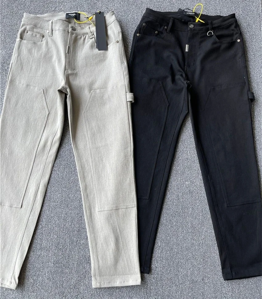 

Represent Denim Jeans Men Women 1:1 High-Quality Knee Panels Tool Pockets Represent Jeans Metal Logo Workwear Pants