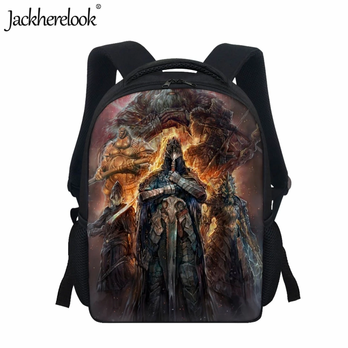 

Jackherelook Game Dark Soul Design Kids School Bag 12Inch Casual Practical Travel Backpack for Pupils Boys Daily Book Bags