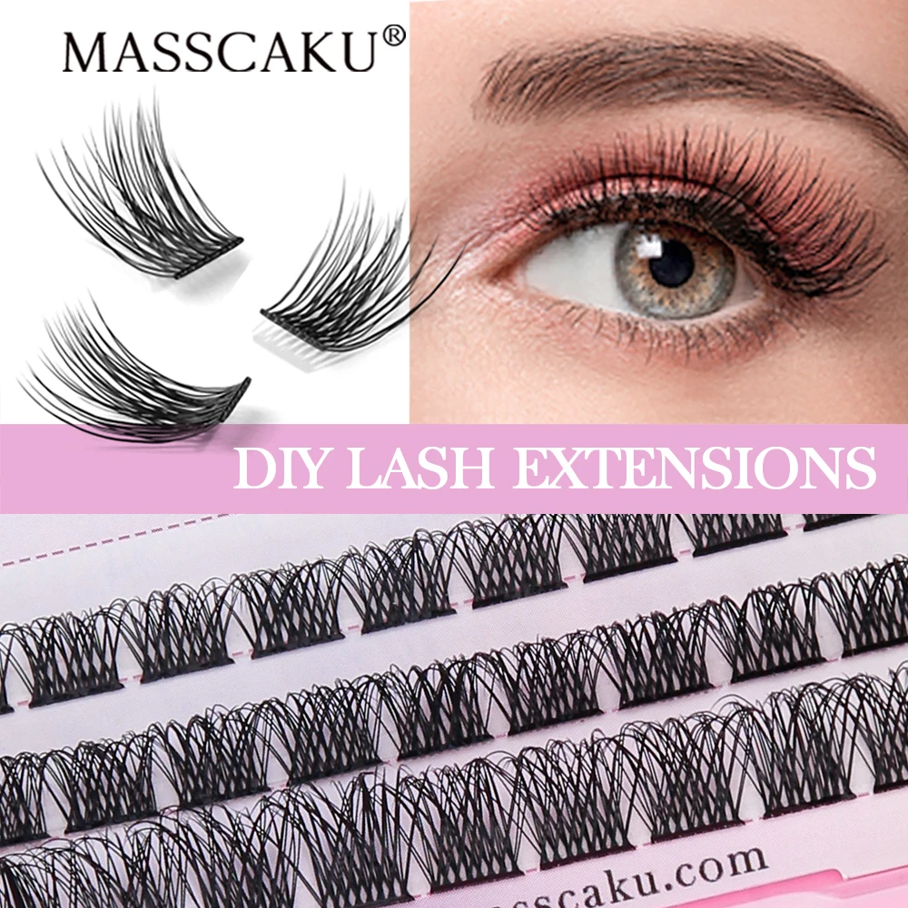 

YUANZHIJIE DIY Clusters Premade Big Fans Eyelashes Extension High Quality Segmented Fluffy Mink Individual Natual Long Lashes