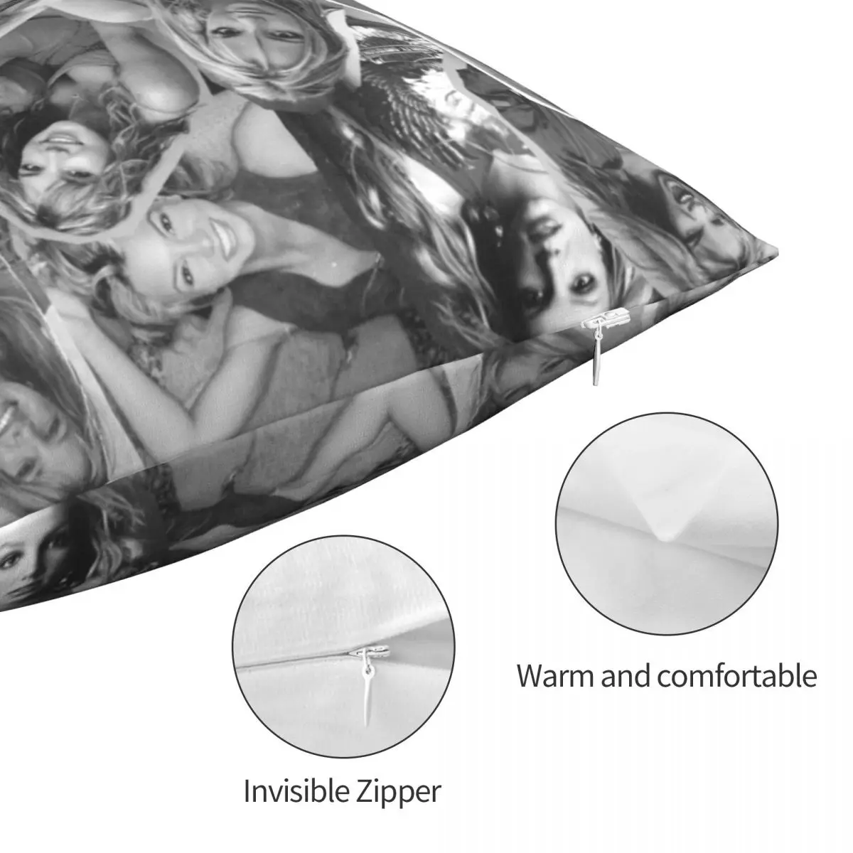 Квадратная наволочка Britney Spears для подушки удобная Полиэстеровая домашнего