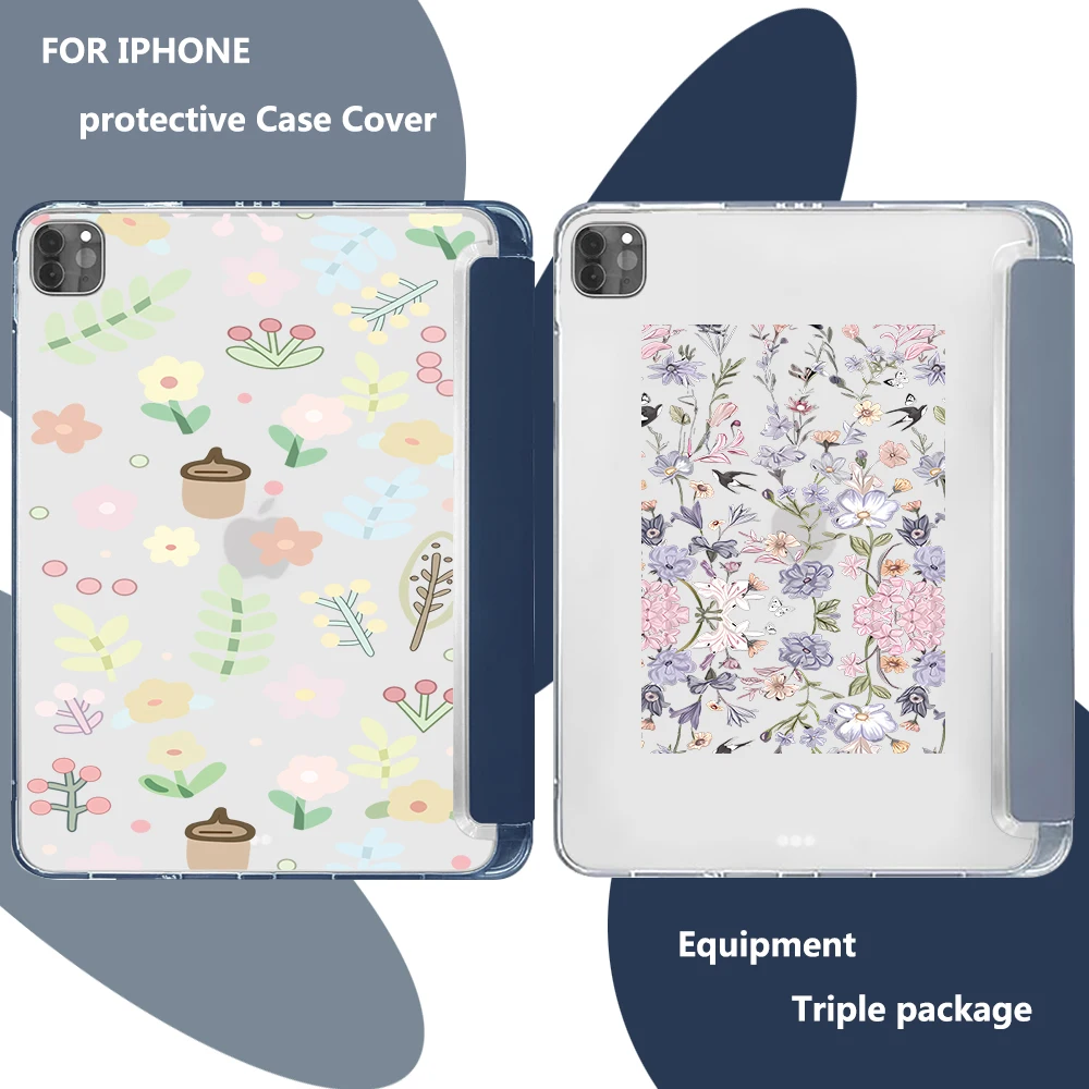 Цветной чехол с цветочным рисунком для iPad Pro 11 Mini 4 5 Generation 7 8 9 10 2 Air 3 1 дюйма