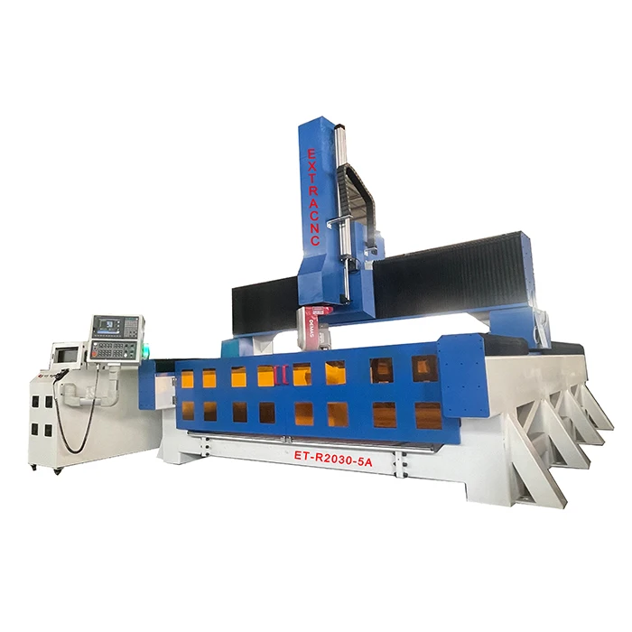 Реальный 5-осевой 12 кВт Hiteco вращающийся шпиндель 360 градусов 5D ЧПУ роутер