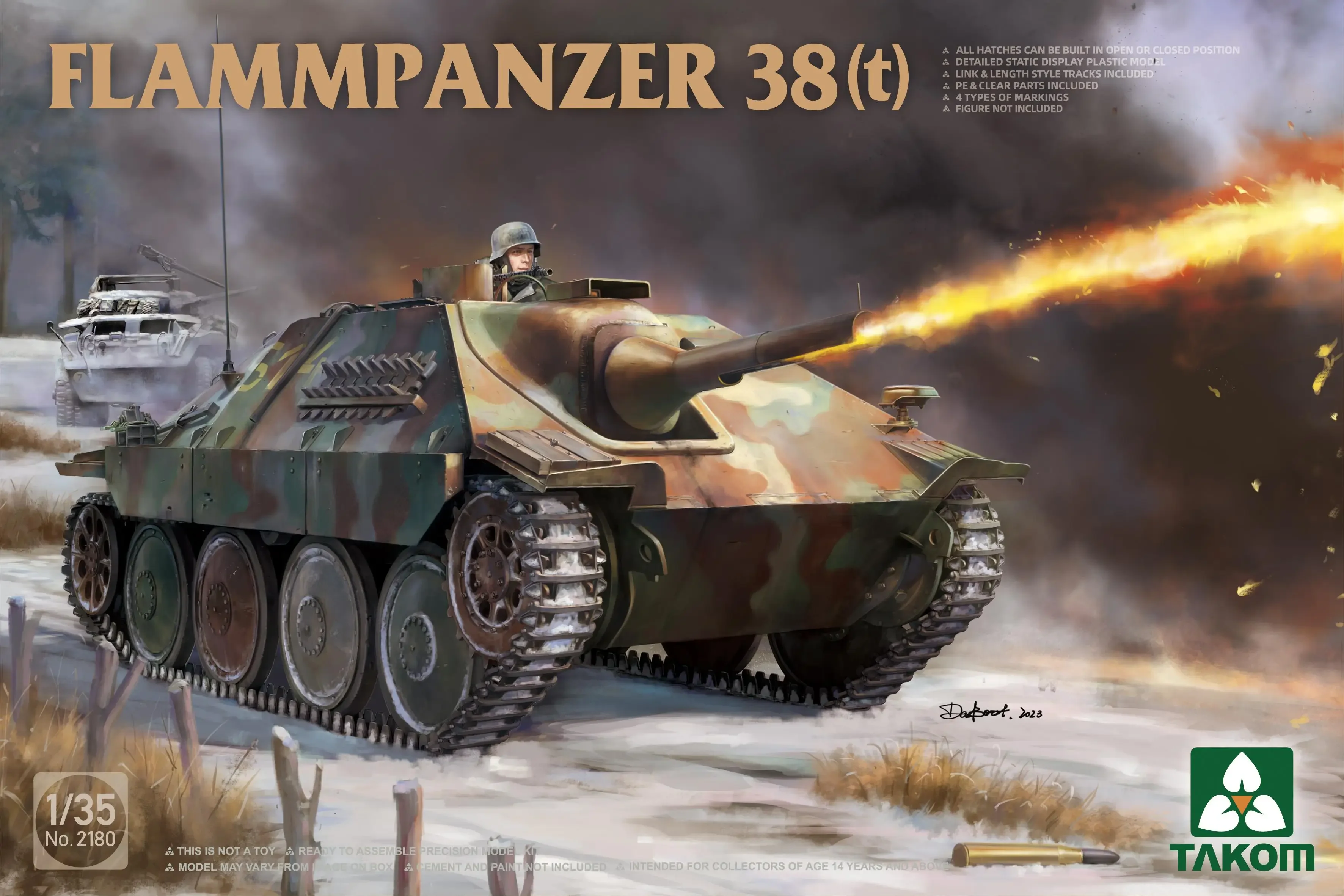 Комплект модели танка TAKOM 2180 1/35 Flammpanzer 38(t)