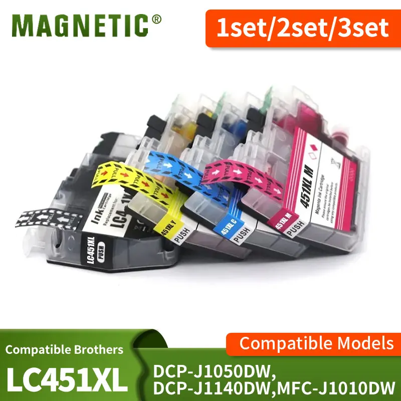 Совместимый чернильный картридж LC451XL B-LC451XL LC451 для Brother DCP-J1050DW DCP-J1140DW чернила