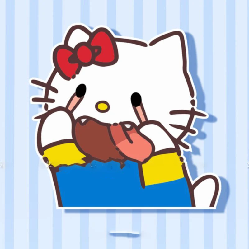 

Милые Мультяшные наклейки для кузова автомобиля Sanrio Hello Kitty водонепроницаемые солнцезащитные Декоративные наклейки для электромобиля автомобильные аксессуары