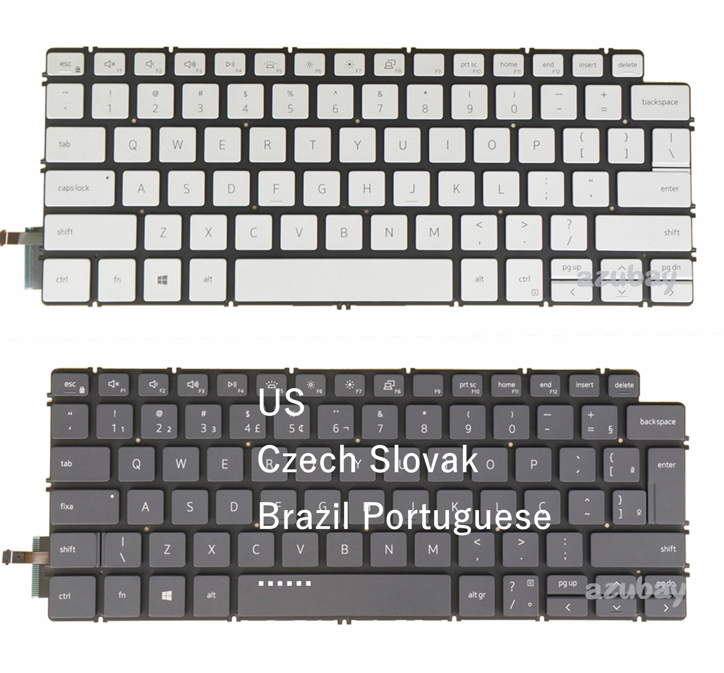 

US Czech Slovak BR Portuguese Keyboard for Dell Inspiron 5390 5391 5490 5493 5494 5498 7490 7391, 7391 2in1, 7390 2 in 1 Backlit