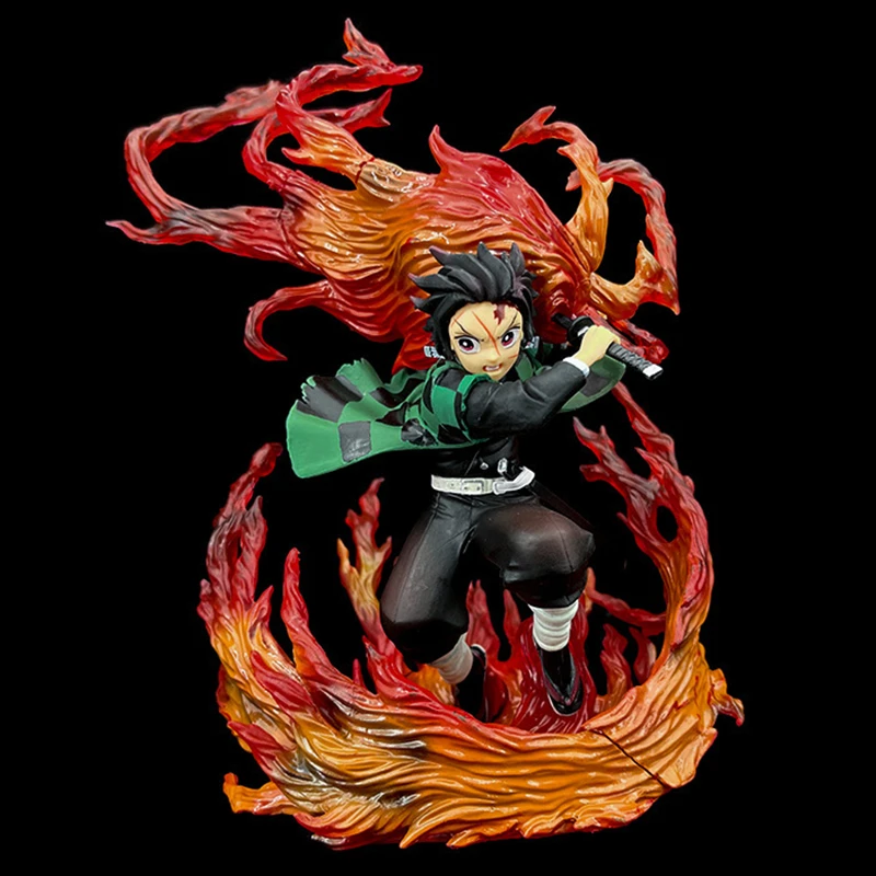 

Demon Slayer Anime Figur Fire Kamado Tanjirou Action Figur Model Ornament