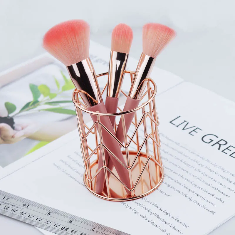 Жемчужный держатель для косметических кистей прозрачный акриловый контейнер