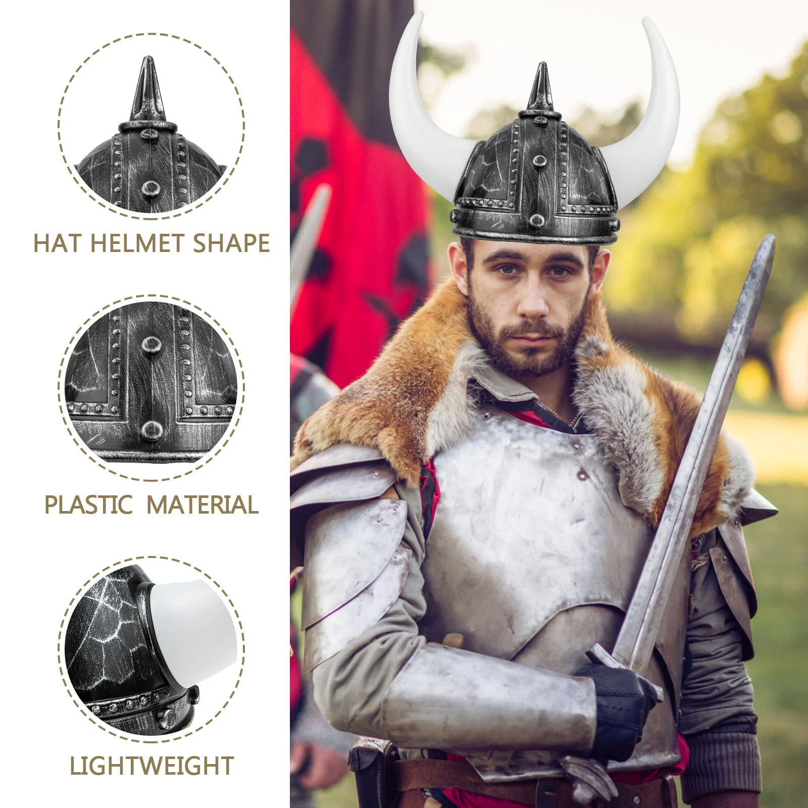 Шляпа с рогом викинга уникальный реквизит для косплея на Хэллоуин Римский костюм