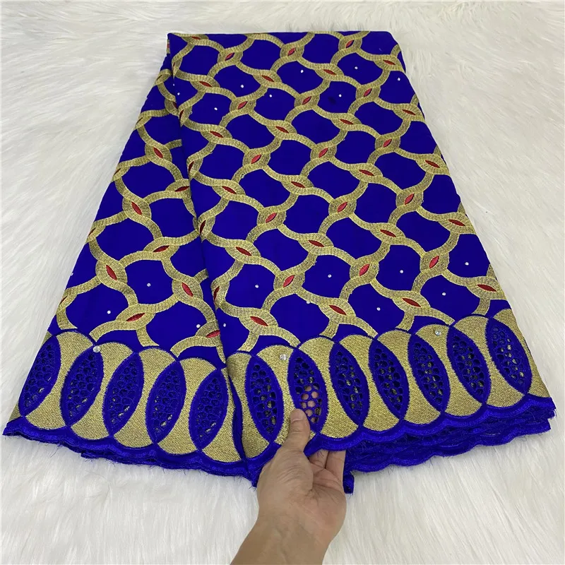 

5 Yards African Swiss Voile Lace Fabric Embroidery Lace Trim High Quality 100% Cotton Fabric For Wedding Party 7L6233