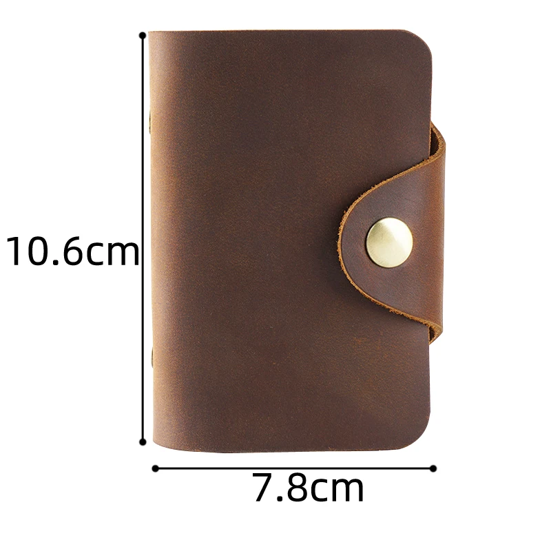 Миниатюрный бумажник из натуральной кожи органайзер для файлов с 20 кармашками