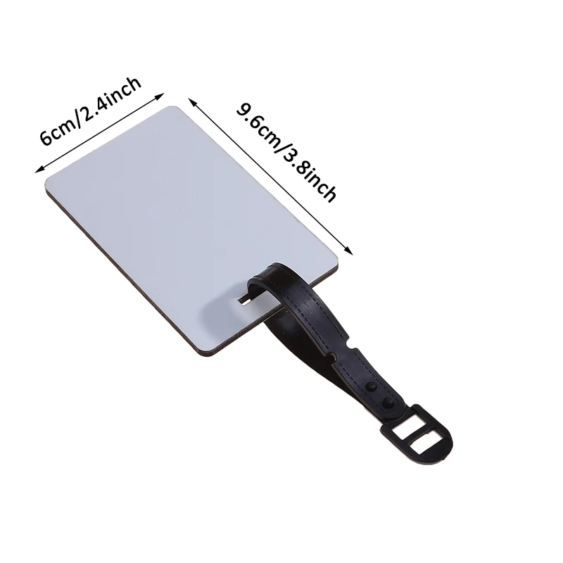 Двусторонняя сублимационная пустая бирка для багажа с именем идентификационная