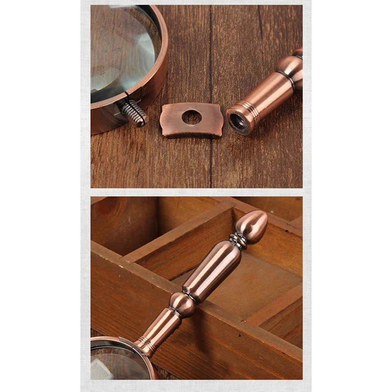 20X портативная металлическая лупа в стиле ретро оптическая для ремонта часов