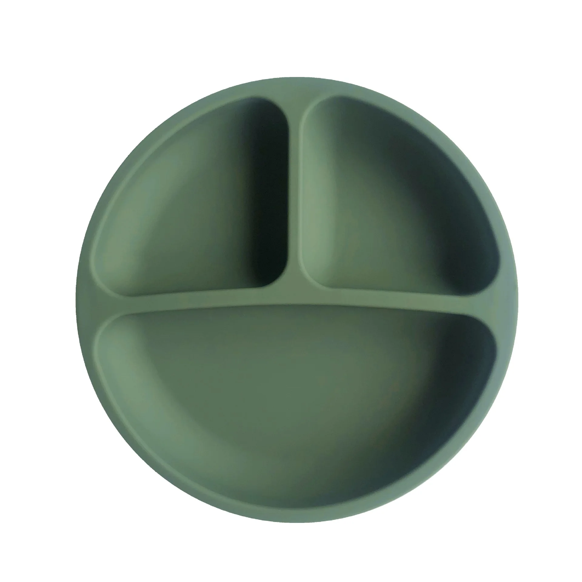 Безопасная силиконовая обеденная тарелка для малышей однотонная Милая