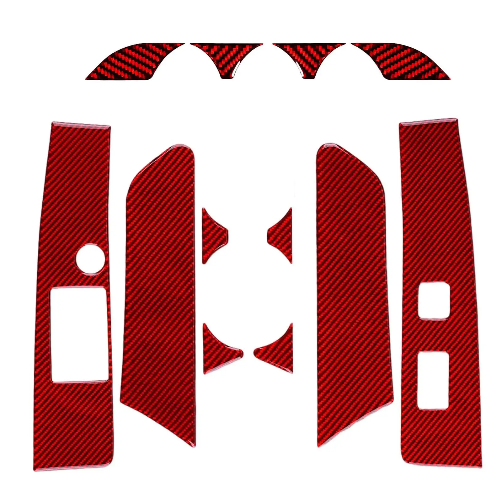 

12 Pieces Car Door Window Lift Control Switch Panel Cover Sticker Interior Trim for Toyota for Tacoma Automotive Accessories