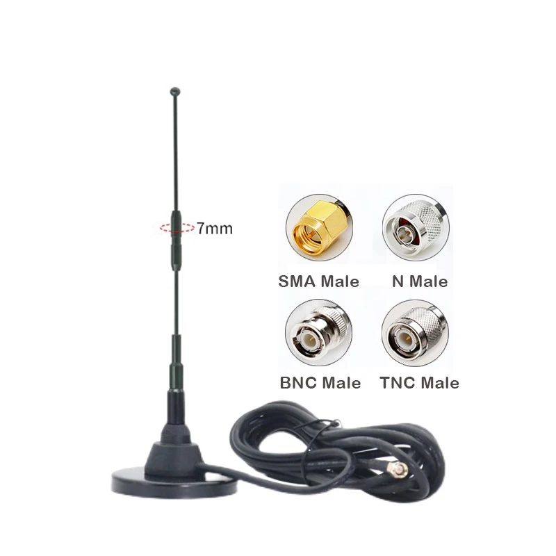 

433 МГц 470 МГц 38dbi усиление сильная Магнитная присоска антенна цифровая передача DTU RG58 3 м кабель N тип SMA TNC BNC разъем