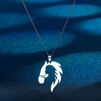 chereda horse necklace dainty horse girl handmade pendant necklace stainless steel gold plated necklaces for women jewelry