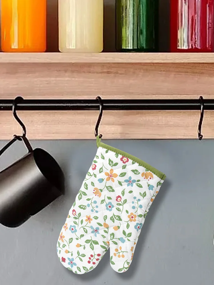 

BBQ Gloves Thickened Microwave Oven Anti-Scalding Gloves Insulated Home Heatproof Microwave Oven Mitts Kitchen Heat Resistant