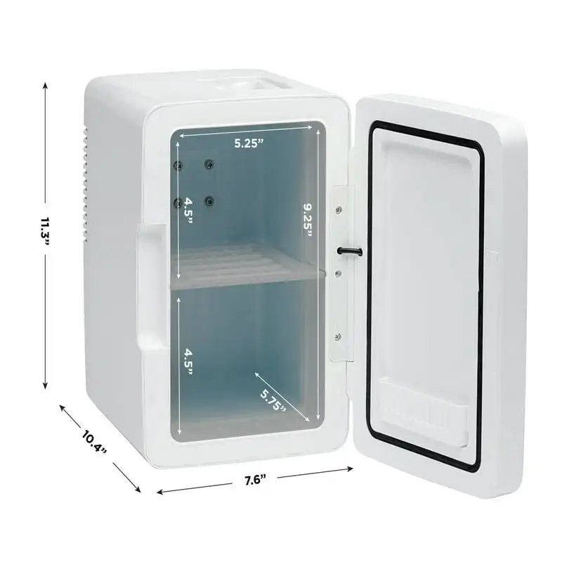 

Mirrored Beauty Fridge With LED Lighting 6 Liter White