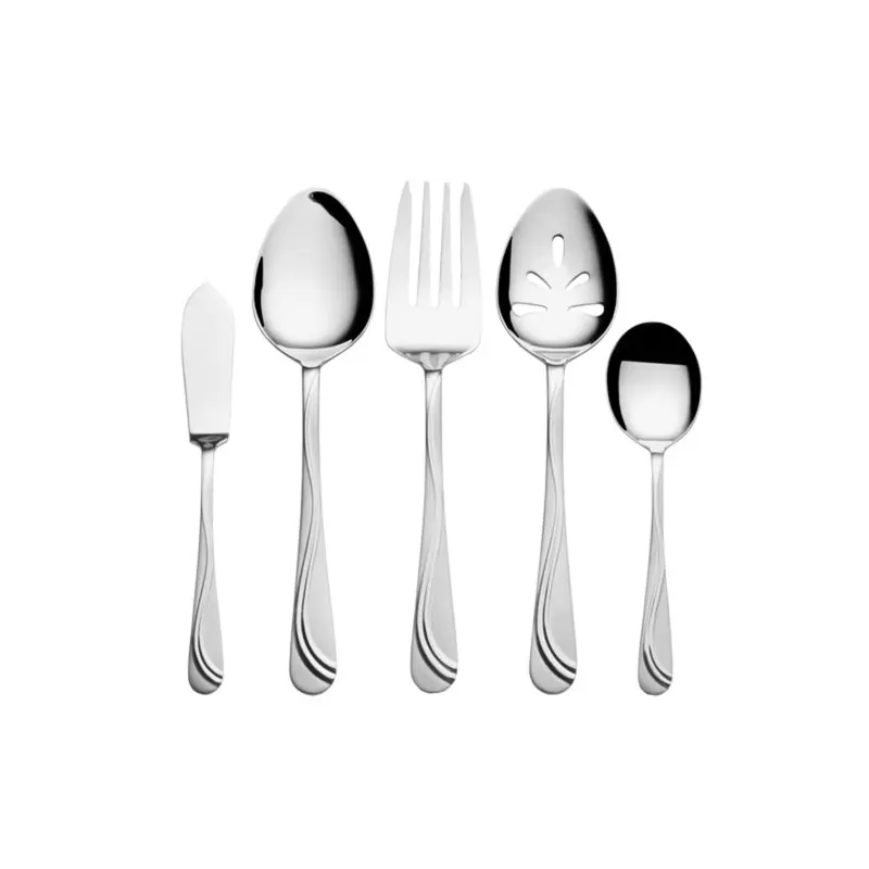

Arabesque Frost 45-piece 18.0 Stainless Steel Flatware Set, Service of 8 Professional Home Kitchenware Cookware