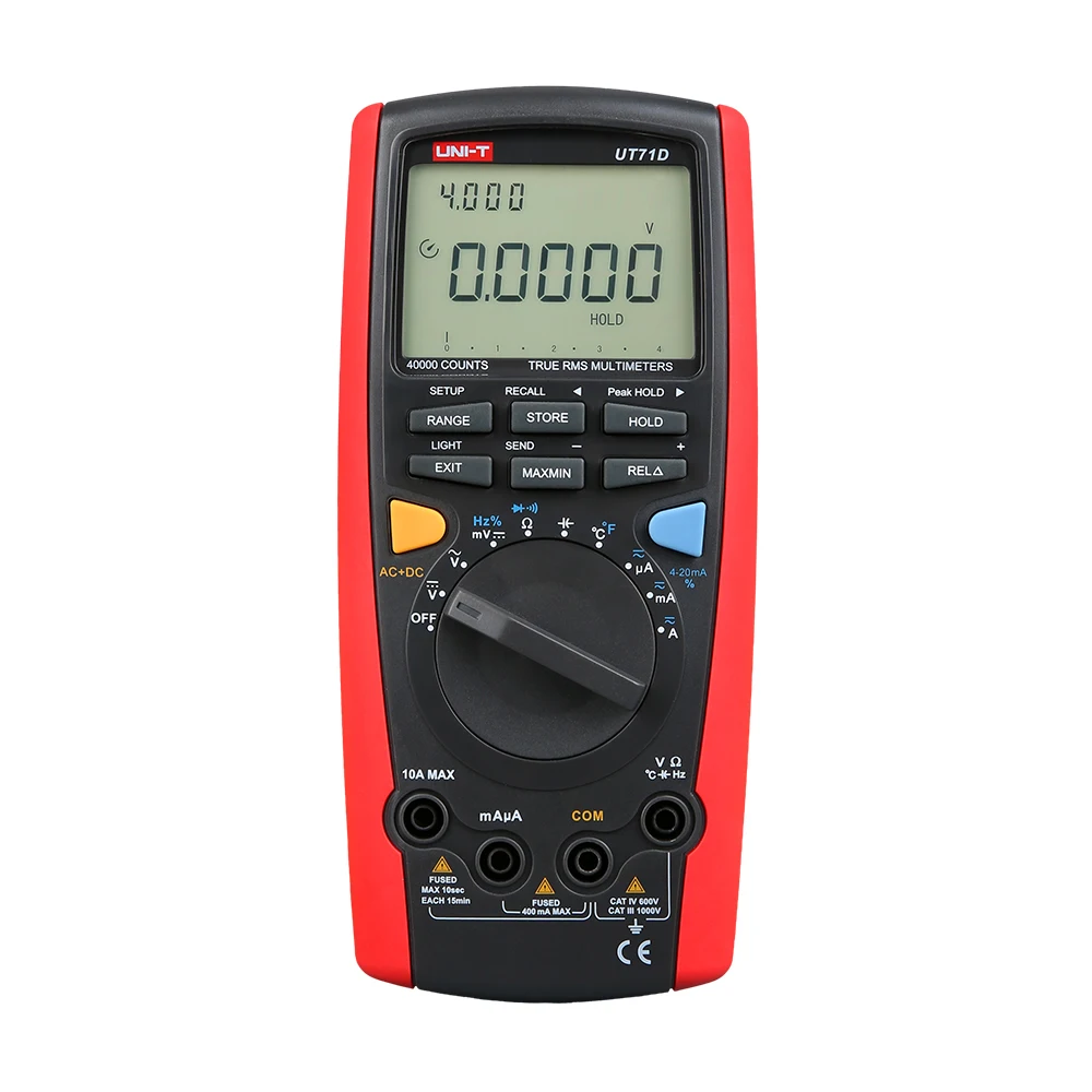 

UNI-T UT71D Car Current Tester Handheld Portable Voltmeter 39999 Counting Precision Digital Multimeter Smart Meter Ohm Test
