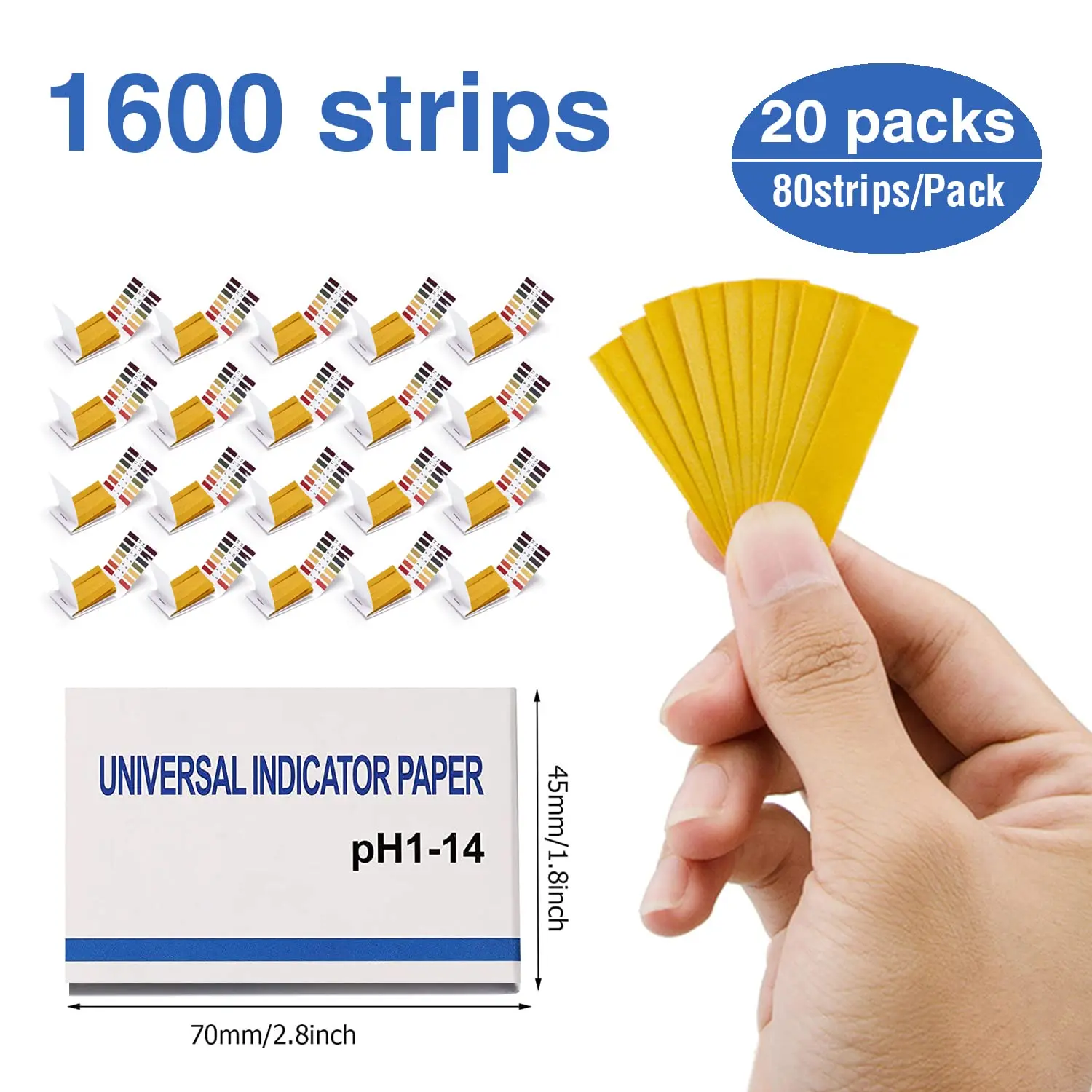 

Тестовые полоски pH LPPCOLTD PH014-20 1600 шт.