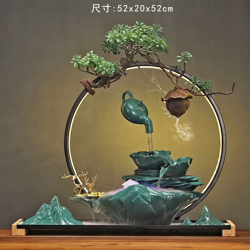 

Новинка в китайском стиле Дзен-как богатство и Плавная вода для дома гостиной настольный переводной шар фонтан Ландшафтные украшения