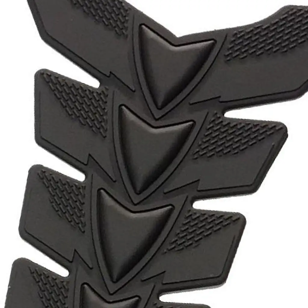

3D Rubber Motorcycle Gas Fuel Tank Protector Pad Stickers Decals Universal Black