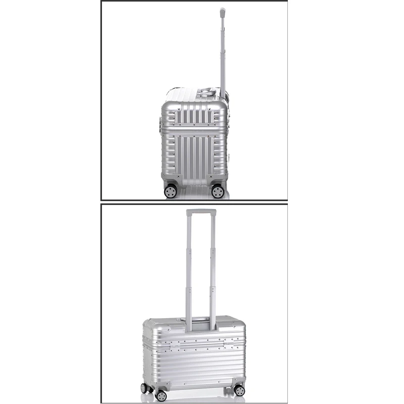 18/20/24 дюймов мини-чемодан из алюминиевого магниевого сплава универсальный