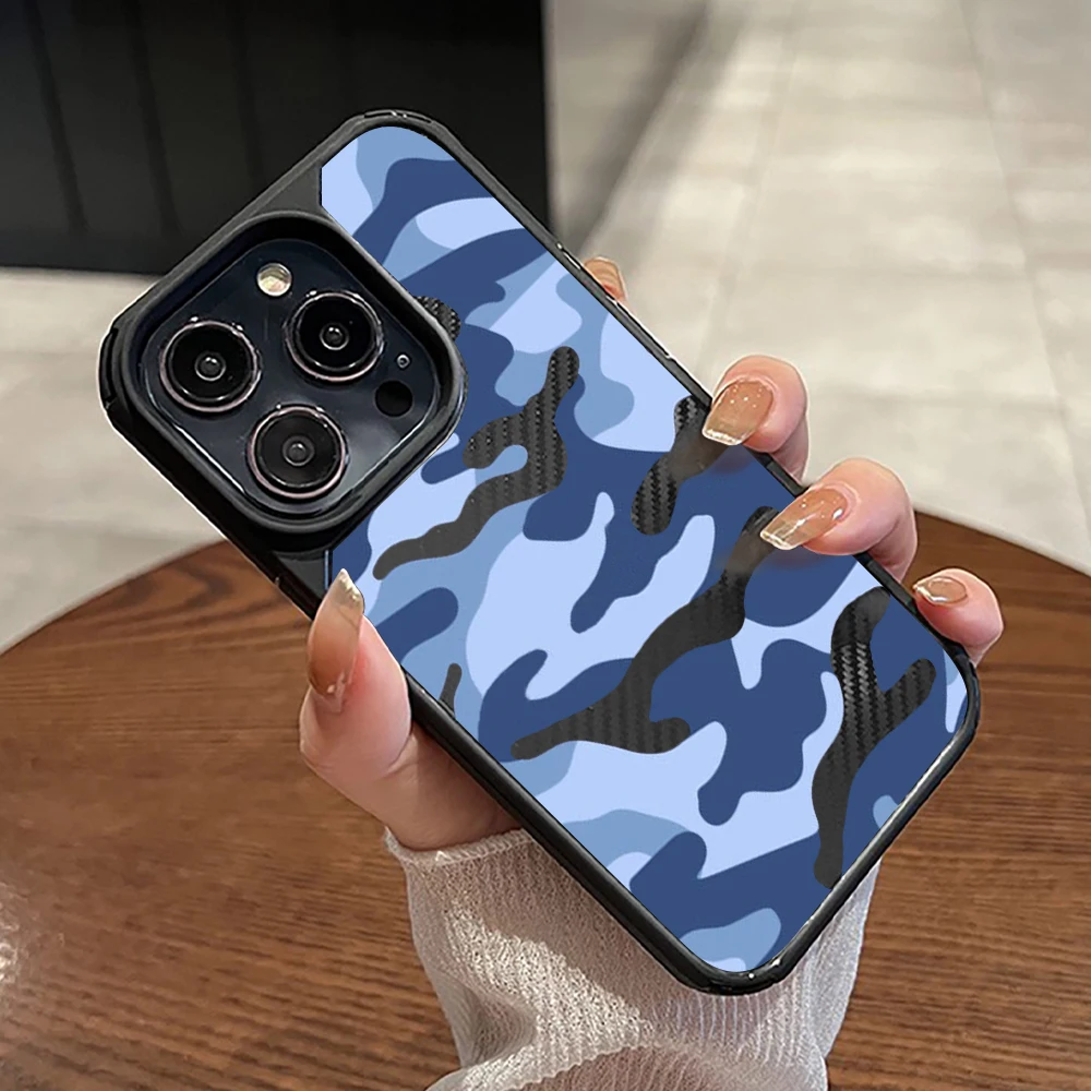 

Graffiti Camouflage Case for IPhone 14 13 11ProMax 12Mini Plus XR XSMax 7 8 SE2022 Transparent Acrylic Hard Back Cover Fundas