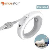 moestar smart retractable pet leash dog traction rope upgraded flexible ring shape 3m with rechargeable led light app enabled