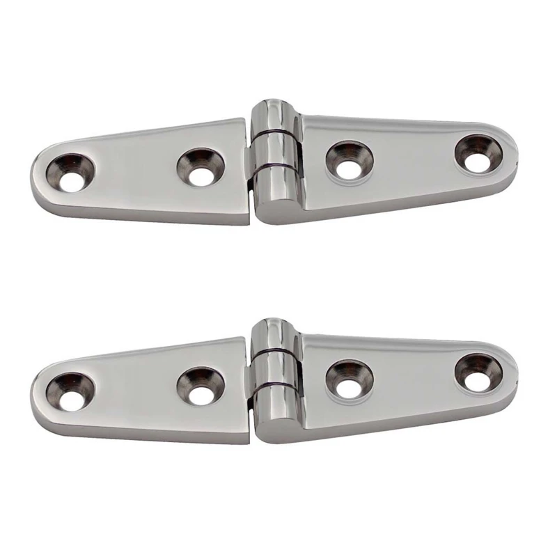 

2Pcs Heavy Duty Boat Hinge Strap Polished Marine Hinges Mount Hardware for Boat drop shipping