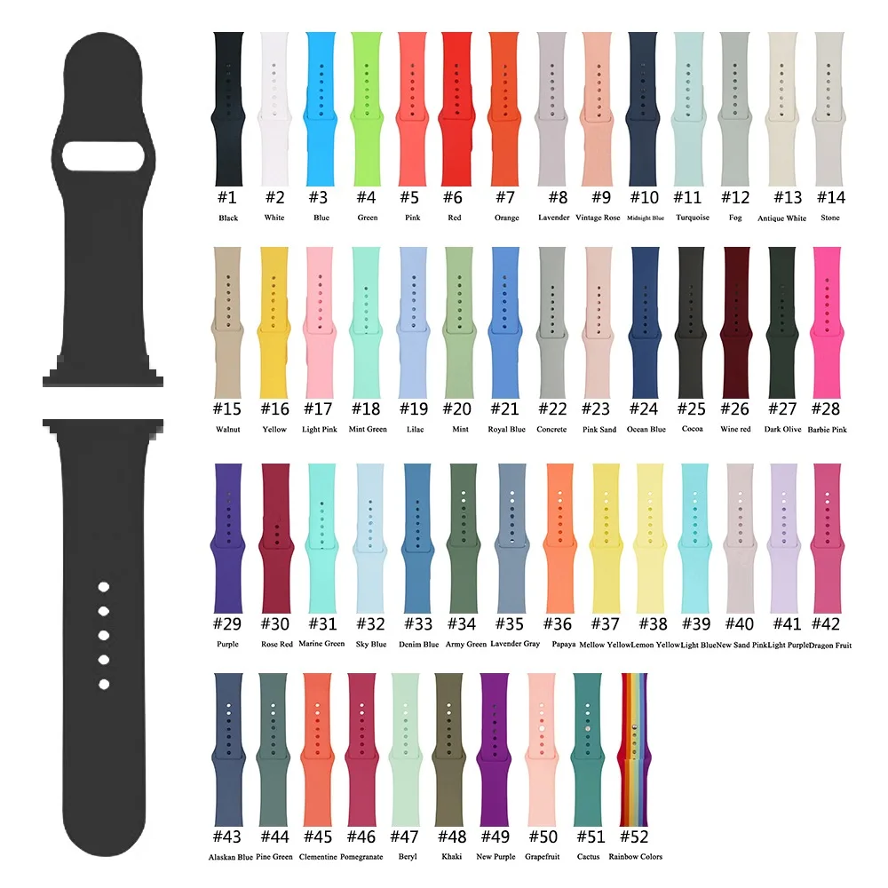 

10pcs/Lot Silica gel Watch Band For Watch Blank Sublimation Watchband For Smart Watc 38mm-44mm