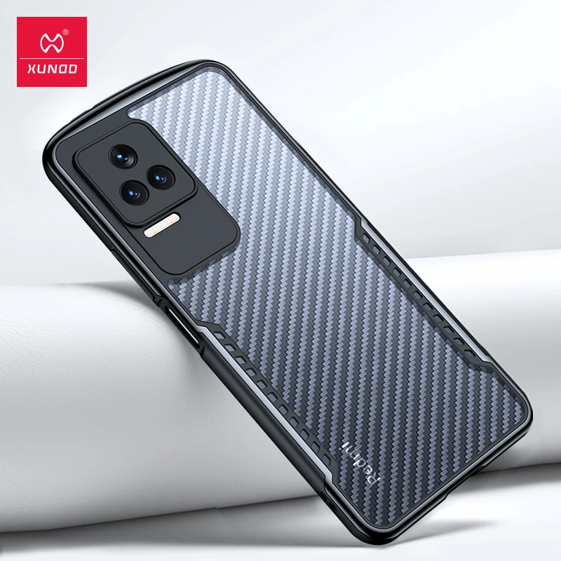 

Xundd For POCO F4 F4 GT Redmi K50 Gaming Case,Airbag Shockproof Shell Carbon Fiber Pattern Back Cover-With Heat Dissipation Vent