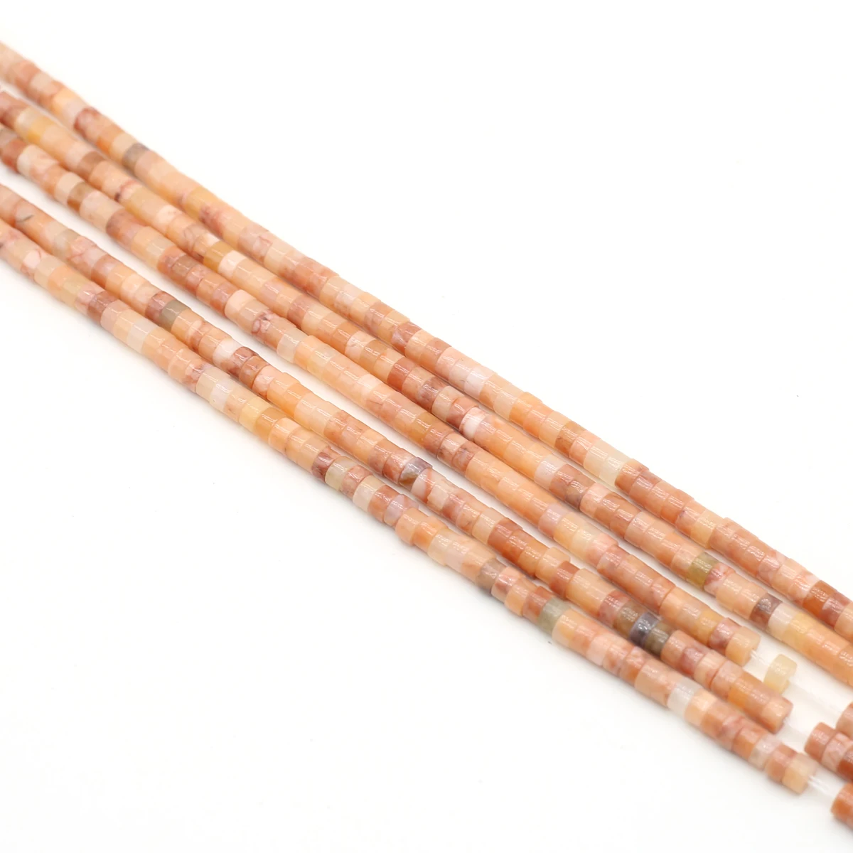 

Faceted Natural Stone Red Aventurine Beads 2x4mm Cylindrical Through Hole Loose Spacer Beads for Jewelry Making DIY Accessories