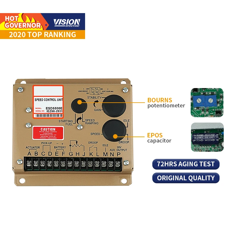 Generator Speed Governor Unit Speed Control Panel ESD5500E