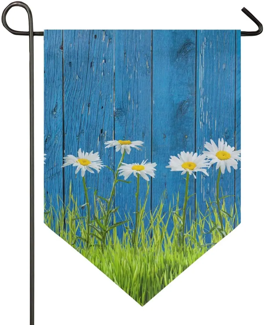 Flowers On A Fence Garden Flag Double Sided Welcome Outdoor Flag House Yard Flags Garden Decor for Outside Banner for Outside Ho