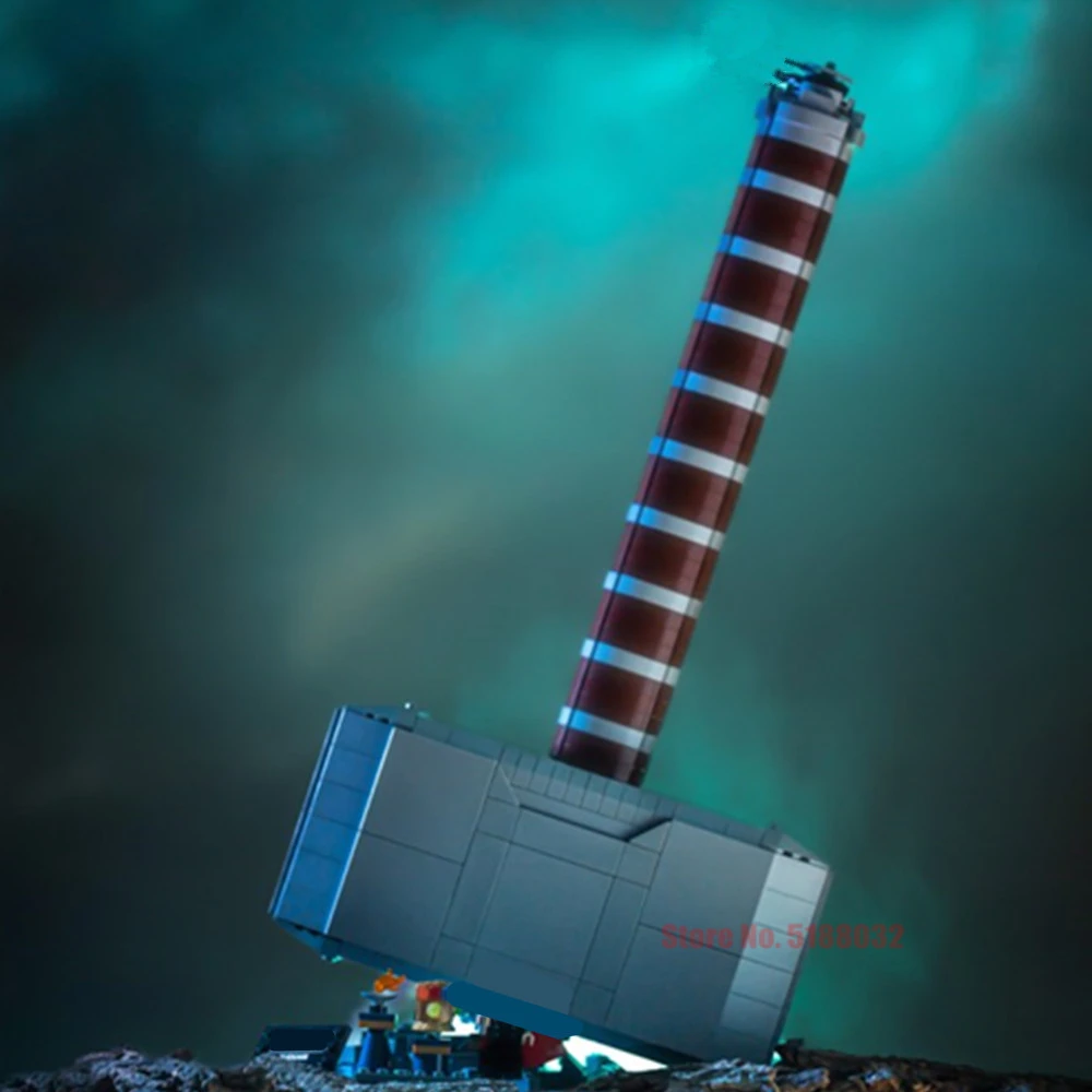 

Disney Thor Hammer 76209 Marvel Iron Man Infinity Glove Toy Thanos Gauntlet Mjolnir Ironman Avengers Building Block Brick Kid