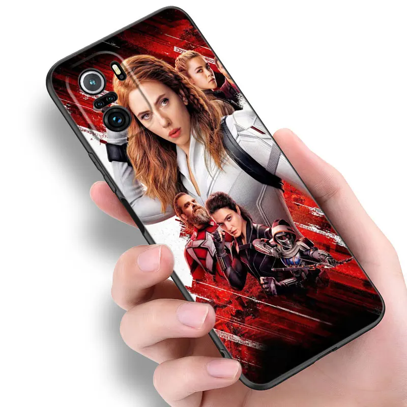Marvel Black Widow Silicone Phone Case For Xiaomi POCO X3 X4 NFC F4 GT F5 F6 M4 M6 X5 X6 NEO Pro 5G M5