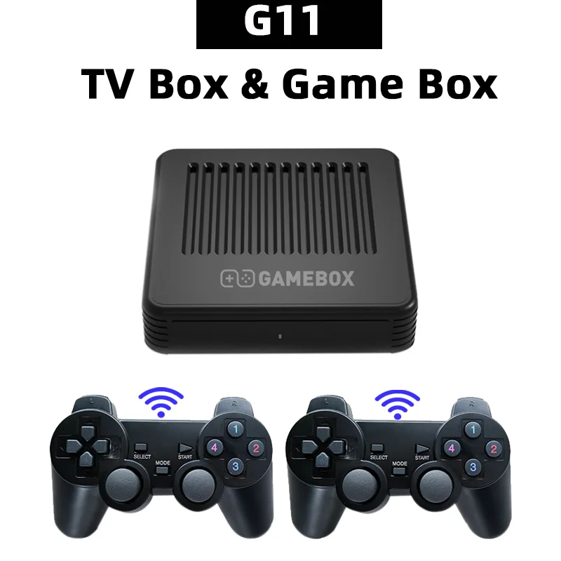 G11 Retro Video Game Console Android9.0 Emuelec4.5 Dual System TV Box 905X3 Chips 4K HD Output 50Simulators 25000Games Kid Gifts