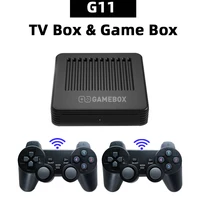 g11 retro video game console android9 0 emuelec4 5 dual system tv box 905x3 chips 4k hd output 50simulators 25000games kid gifts