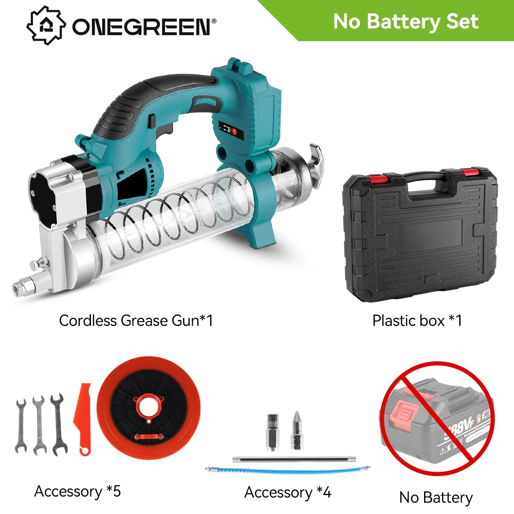 

ONEGREEN бесщеточный аккумуляторный пистолет для смазки 960 Вт для Makita 18 В