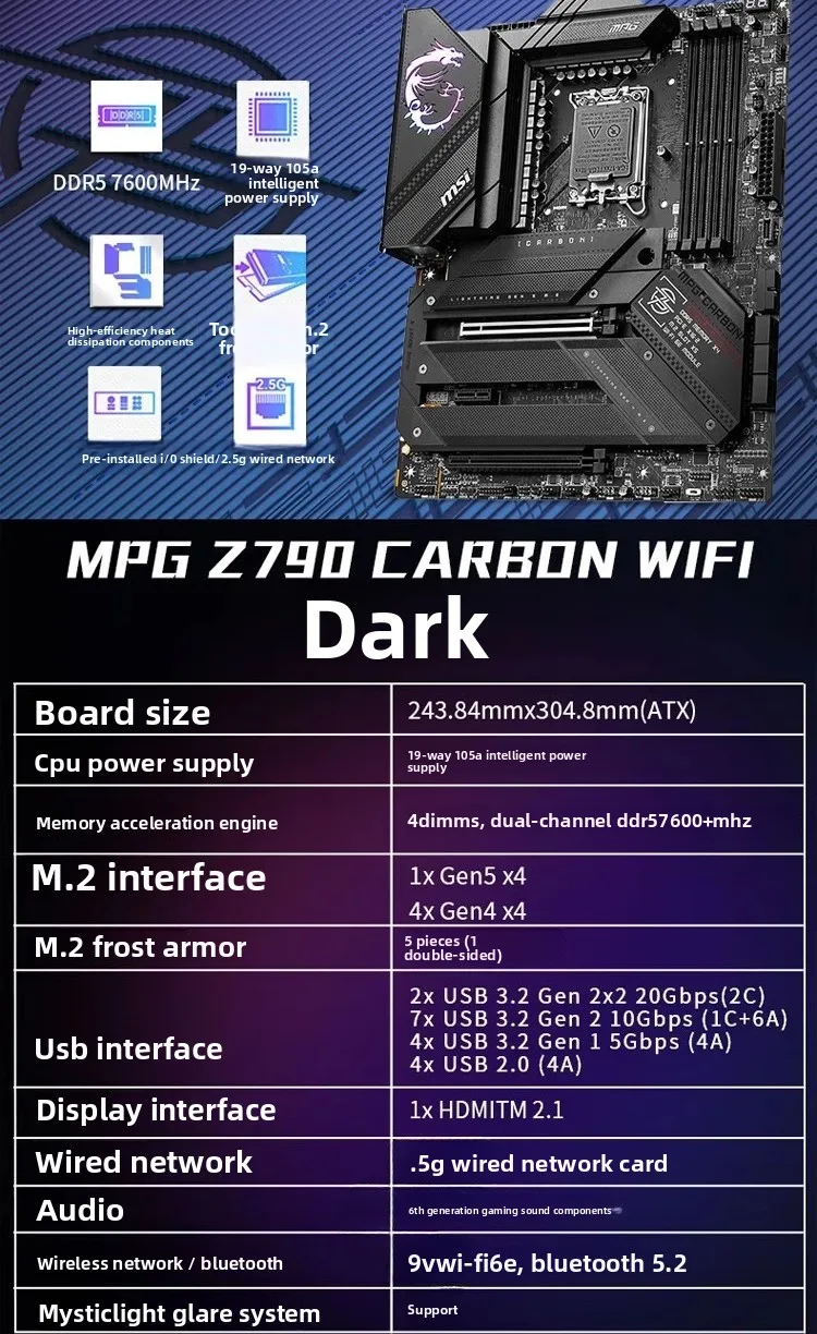 Фото Z690 Z790 Z890 GAMING PLUS-P Tomahawk Dark Shadow X Основная плата God of War №5