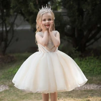 new children dress skirt pearl tutu princess dress catwalk piano host girls dresses birthday girl clothing