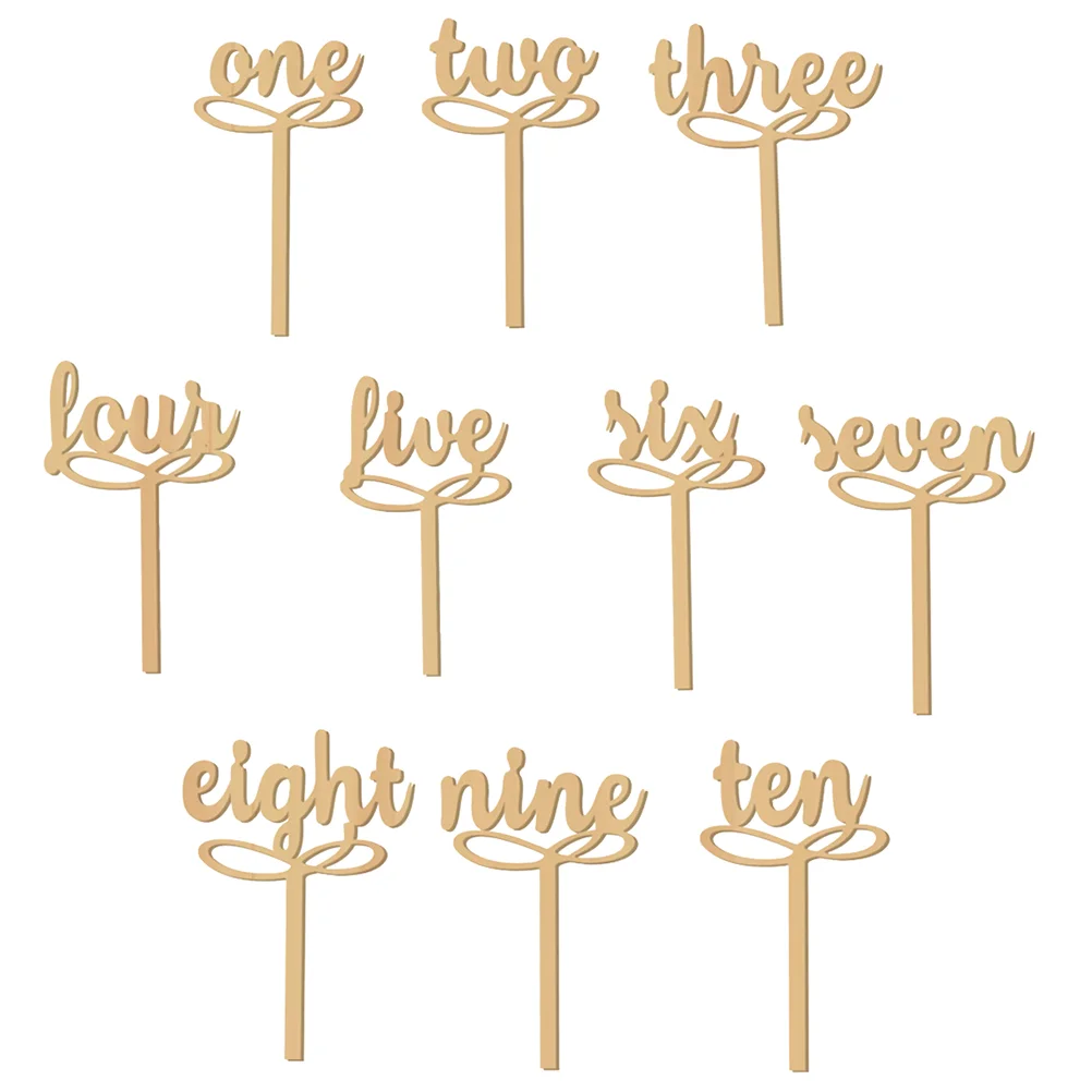 

10pcs Wooden Table Numbers Seating Cards for Wedding Party Event Decoration