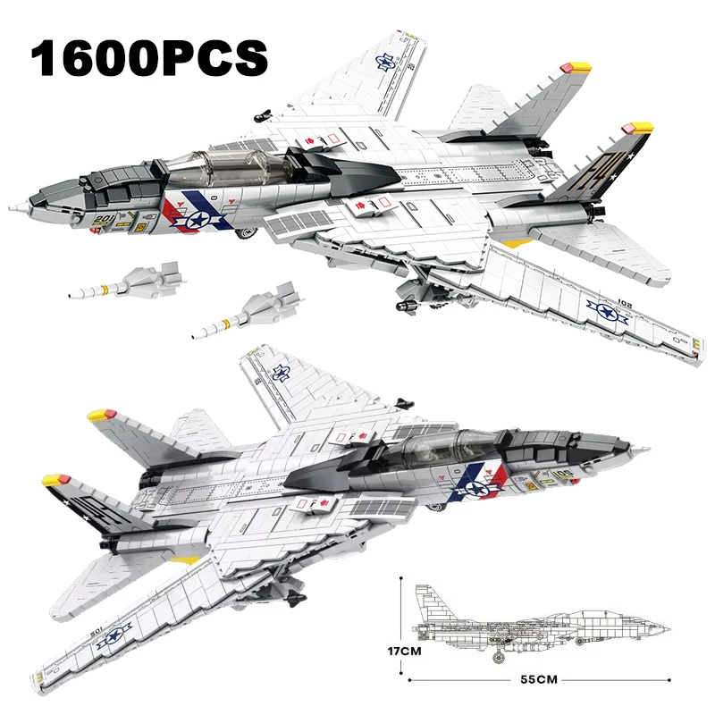 Конструктор Военный Tomcat F14 1600 деталей
