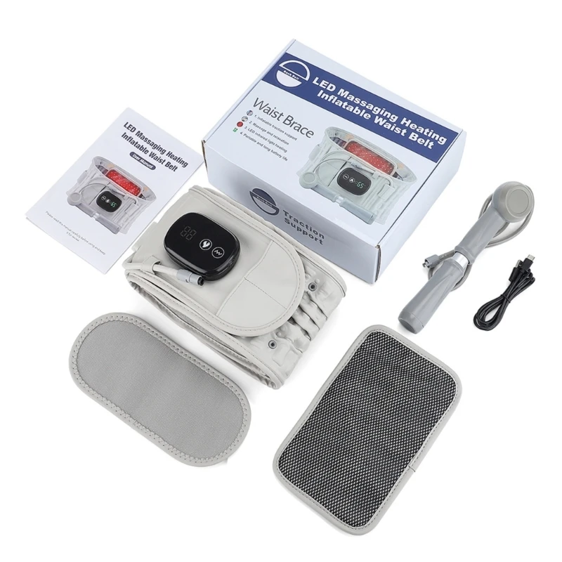 

USB Electric Heated Waist Belt with 3 Heat Levels and 3 Vibration Massage Modes