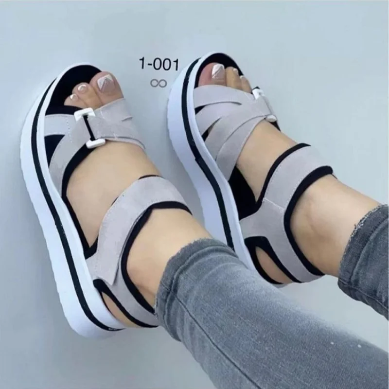 

2023 New Sandals Women Shoes Women Open Toe Shoes Women Thick Bottom Walking Shoes Breathable Sandals Platform Light Footwear